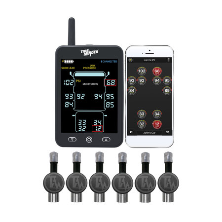 MINDER RESEARCH Minder Research TM22158 TireMinder A1AS RV TPMS with 6 Flow Through Transmitters TM22158